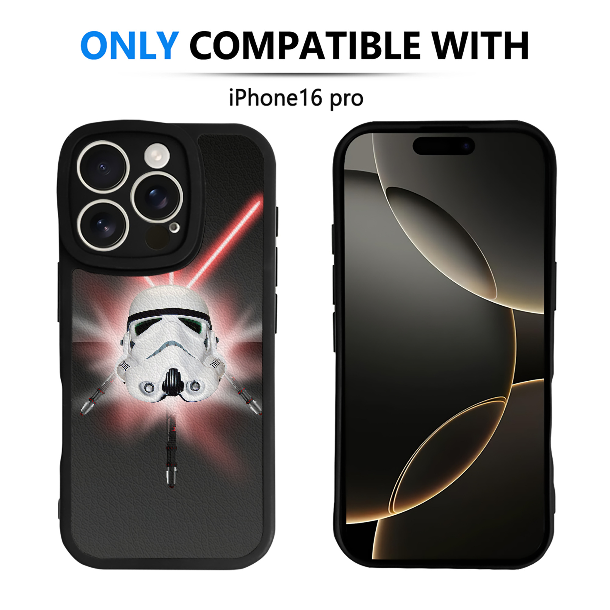 （画像用） スター・ウォーズ Star Wars 【iPhone 16シリーズ対応】シリコンスマホケース（レザー調） 材質：シリコン